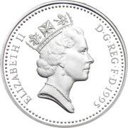 1 Pound - Elizabeth II Welsh Dragon; Silver Piedfort obverse image