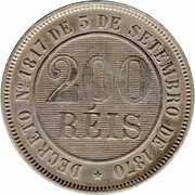 200 Réis - Pedro II reverse image