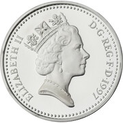 1 Pound - Elizabeth II English Lions; Silver Proof obverse image