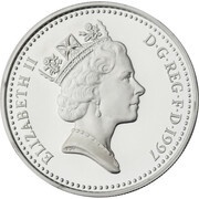 1 Pound - Elizabeth II English Lions; Silver Piedfort obverse image