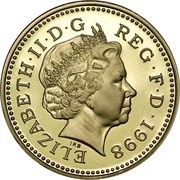 1 Pound - Elizabeth II 4th portrait; Royal Arms obverse image