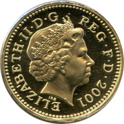 1 Pound - Elizabeth II 4th portrait; Celtic Cross obverse image