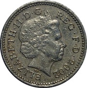 1 Pound - Elizabeth II 4th portrait; English Lions obverse image