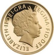1 Sovereign - Elizabeth II 4th portrait obverse image