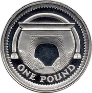 1 Pound - Elizabeth II Egyptian Arch Bridge; Silver Piedfort, United Kingdom, 2006 reverse image