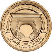 1 Pound - Elizabeth II Egyptian Arch Bridge; Gold Proof, United Kingdom, 2006-2008 reverse image