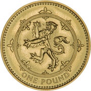 1 Pound - Elizabeth II Scottish Lion; Gold Proof, United Kingdom, 2008 reverse image