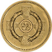 1 Pound - Elizabeth II Celtic Cross; Gold Proof, United Kingdom, 2008 reverse image