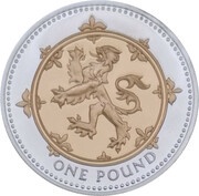 1 Pound - Elizabeth II Scottish Lion; Silver Proof, United Kingdom, 2008 reverse image