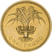 1 Pound - Elizabeth II Welsh Leek; Gold Proof, United Kingdom, 2008 reverse image