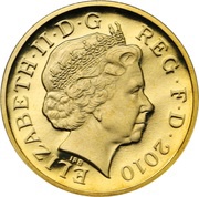 1 Pound - Elizabeth II 4th portrait; Royal Shield obverse image