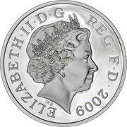 1 Pound - Elizabeth II 4th portrait; Royal Shield, Silver obverse image