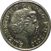 1 Pound - Elizabeth II 4th portrait; London obverse image