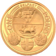 1 Pound - Elizabeth II Belfast; Gold Proof, United Kingdom, 2010 reverse image