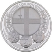 1 Pound - Elizabeth II London; Silver Piedfort, United Kingdom, 2010 reverse image