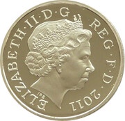 1 Pound - Elizabeth II 4th portrait; Edinburgh obverse image