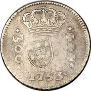 320 Réis - João Prince Regent Countermarked 300 Réis, KM#178. obverse image