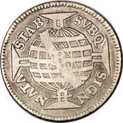320 Réis - João Prince Regent Countermarked 300 Réis, KM#178., Brazil, 1809 reverse image