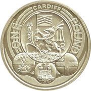 1 Pound - Elizabeth II 4th portrait; Cardiff, United Kingdom, 2011 reverse image