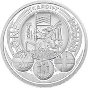 1 Pound - Elizabeth II Cardiff; Silver Proof, United Kingdom, 2011 reverse image