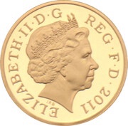 1 Pound - Elizabeth II Cardiff; Gold Proof obverse image