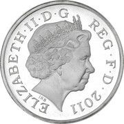 1 Pound - Elizabeth II Cardiff; Silver Piedfort obverse image