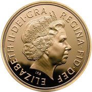 1 Sovereign - Elizabeth II 4th portrait; Diamond Jubilee obverse image