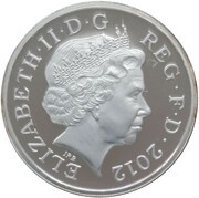 1 Pound - Elizabeth II Royal Shield; Silver Proof obverse image