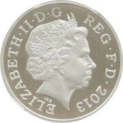 1 Pound - Elizabeth II Oak and Rose; Silver Proof obverse image
