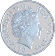 1 Pound - Elizabeth II Crowned Royal Shield; Silver Proof obverse image