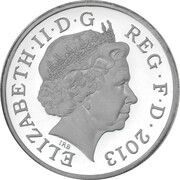 1 Pound - Elizabeth II Leek and Daffodil; Silver Piedfort obverse image