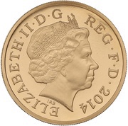 1 Pound - Elizabeth II Flax and Shamrock; Gold Proof obverse image