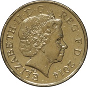 1 Pound - Elizabeth II 4th portrait; Thistle and Bluebell obverse image