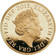 1 Pound - Elizabeth II 5th portrait; Royal Shield obverse image