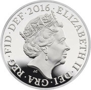 1 Pound - Elizabeth II 5th portrait; Royal Shield, Silver Proof obverse image