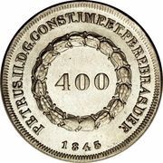 400 Réis - Pedro II obverse image