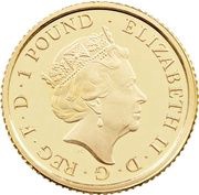 1 Pound - Elizabeth II 5th portrait; 1/20 oz Fine Gold obverse image