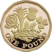 1 Pound - Elizabeth II Nations of the Crown; Gold Proof, United Kingdom, 2017-2022 reverse image