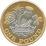 1 Pound - Elizabeth II Nations of the Crown; Platinum Proof, United Kingdom, 2017-2022 reverse image