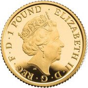 1 Pound - Elizabeth II 5th portrait; 1/20 oz Fine Gold obverse image