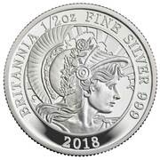 1 Pound - Elizabeth II 5th portrait; 1/2 oz Fine Silver, United Kingdom, 2018 reverse image
