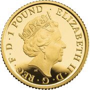 1 Pounds - Elizabeth II 5th portrait; 1/20 oz Fine Gold obverse image