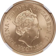1 Sovereign - Elizabeth II 5th portrait; Queen Victoria Bicentenary obverse image