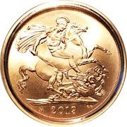 1 Sovereign - Elizabeth II 5th portrait; Prince Albert Bicentenary, United Kingdom, 2019 reverse image