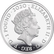 1 Pound - Elizabeth II David Bowie; Silver Proof obverse image
