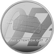 1 Pound - Elizabeth II James Bond - II; Silver Proof, United Kingdom, 2020 reverse image