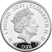 1 Pound - Elizabeth II Alice's Adventures in Wonderland; Silver Proof obverse image