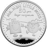1 Pound - Elizabeth II Mr. Strong and Little Miss Giggles; Silver Proof, United Kingdom, 2021 reverse image