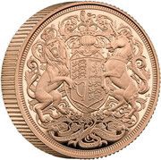 1 Sovereign - Charles III Queen Elizabeth II Memorial; Proof Piedfort, United Kingdom, 2022 reverse image