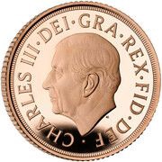 1 Sovereign - Charles III Queen Elizabeth II Memorial obverse image